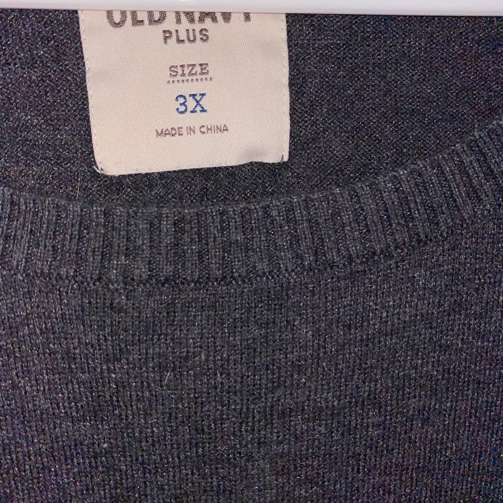 Old navy sweater with rainbow heart in center